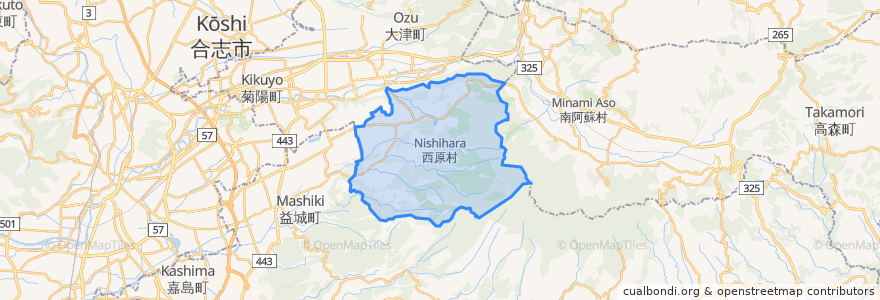 Mapa de ubicacion de Nishihara.