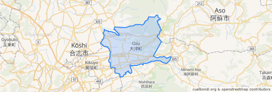 Mapa de ubicacion de 大津町.