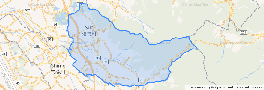 Mapa de ubicacion de 须惠町.