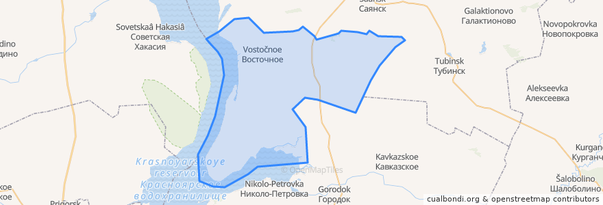 Mapa de ubicacion de Восточенский сельсовет.