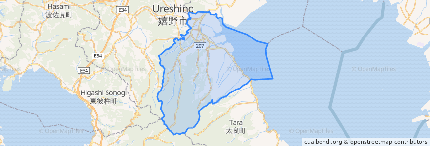 Mapa de ubicacion de 鹿島市.