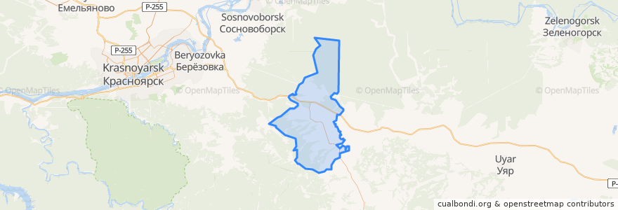 Mapa de ubicacion de Первоманский сельсовет.