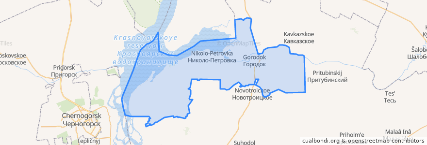 Mapa de ubicacion de Городокский сельсовет.