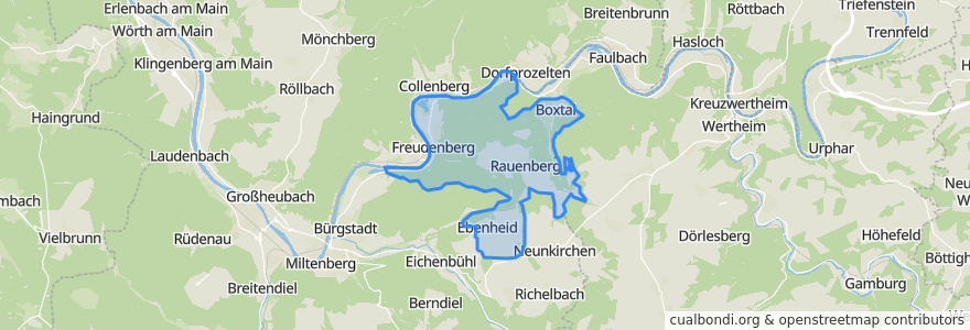 Mapa de ubicacion de Freudenberg.