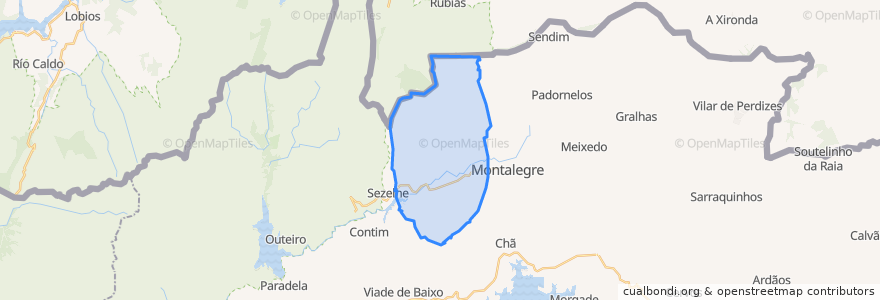 Mapa de ubicacion de Cambeses do Rio, Donões e Mourilhe.