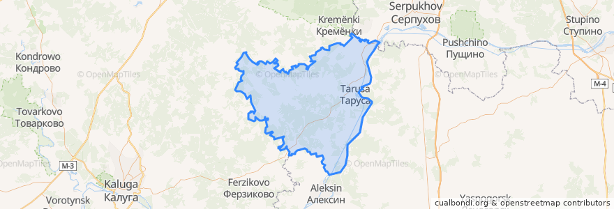 Mapa de ubicacion de Тарусский район.