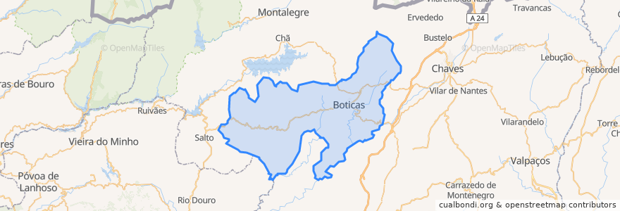 Mapa de ubicacion de Boticas.