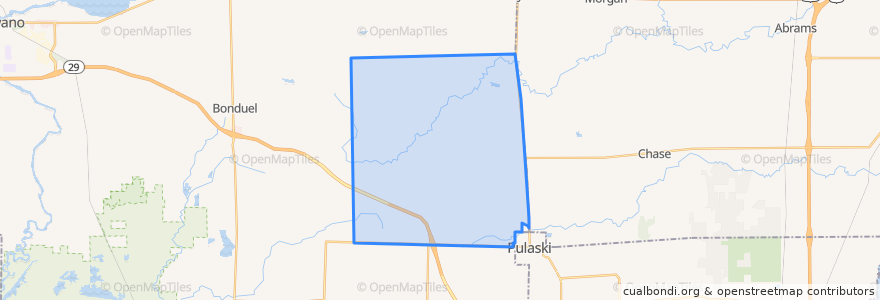 Mapa de ubicacion de Town of Angelica.