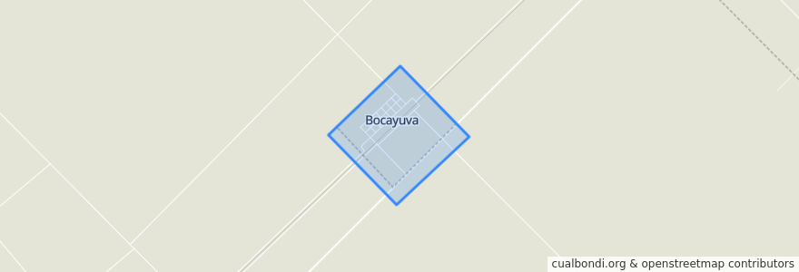 Mapa de ubicacion de Bocayuva.