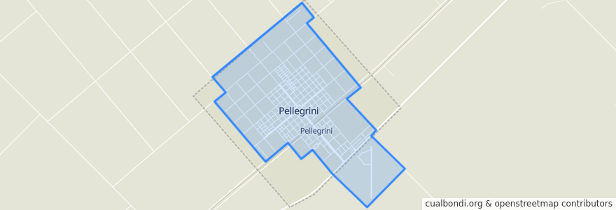 Mapa de ubicacion de Pellegrini.