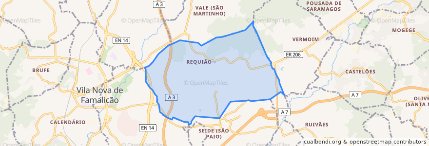 Mapa de ubicacion de Requião.