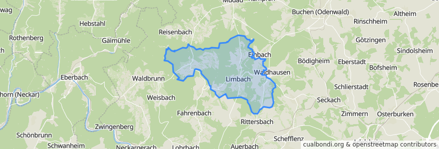 Mapa de ubicacion de Limbach.