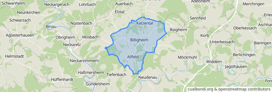 Mapa de ubicacion de Billigheim.