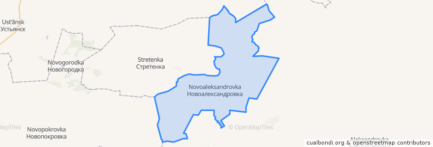 Mapa de ubicacion de Новоалександровский сельсовет.