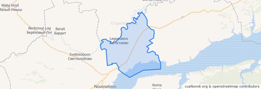 Mapa de ubicacion de Легостаевский сельсовет.