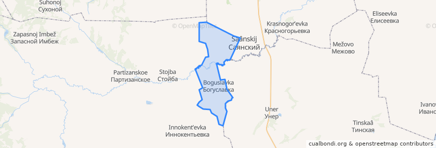 Mapa de ubicacion de Богуславский сельсовет.