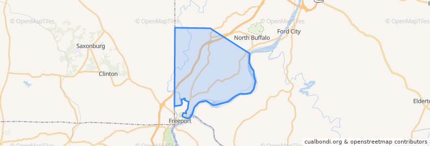 Mapa de ubicacion de South Buffalo Township.