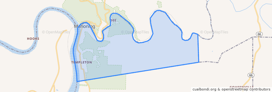 Mapa de ubicacion de Pine Township.