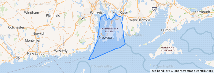 Mapa de ubicacion de Newport County.
