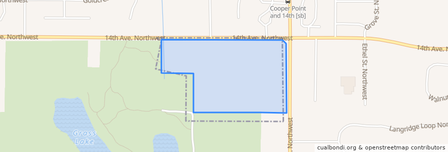 Mapa de ubicacion de Cooper Pt & 14th Ave Annex.