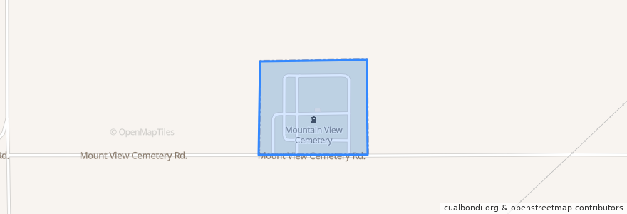 Mapa de ubicacion de Mountain View Cemetery.