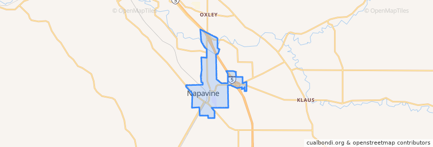 Mapa de ubicacion de Napavine City Limit.