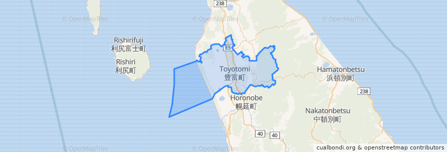 Mapa de ubicacion de Toyotomi.