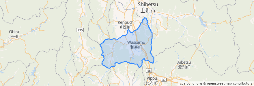 Mapa de ubicacion de 和寒町.