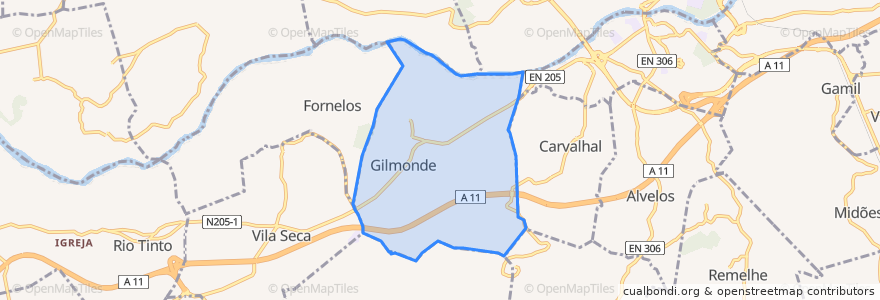 Mapa de ubicacion de Gilmonde.