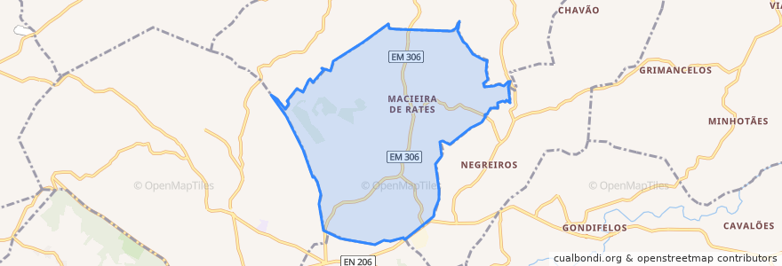 Mapa de ubicacion de Macieira de Rates.