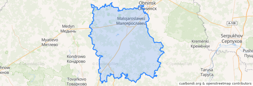 Mapa de ubicacion de Малоярославецкий район.