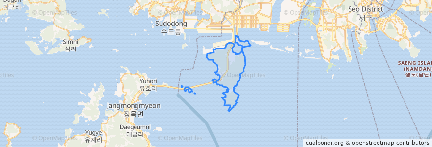 Mapa de ubicacion de 가덕도동.