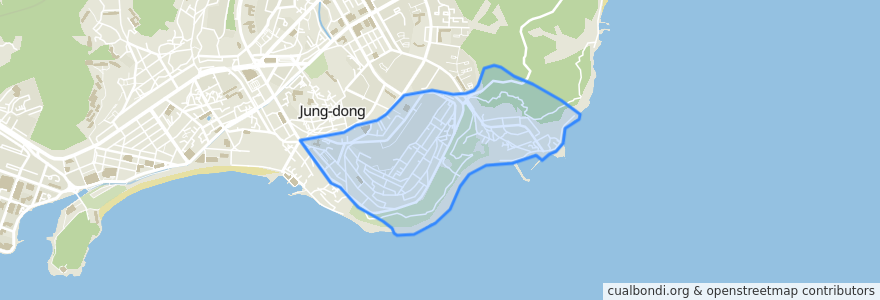 Mapa de ubicacion de 중2동.