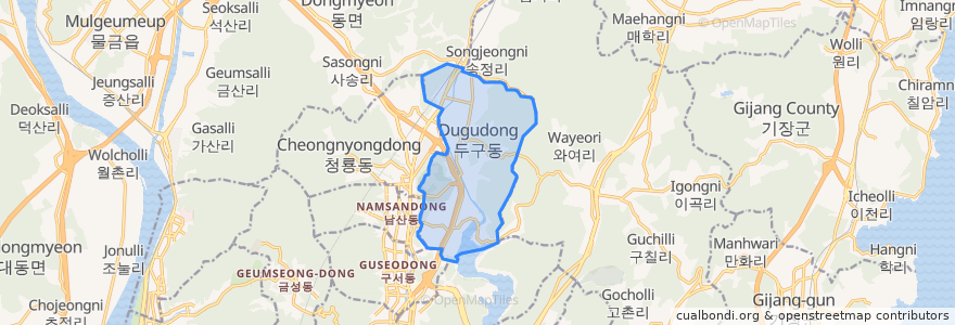 Mapa de ubicacion de 선두구동.