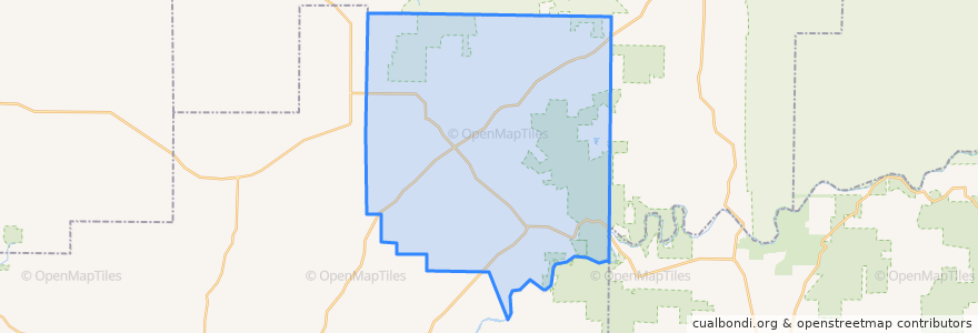 Mapa de ubicacion de Farmington Township.