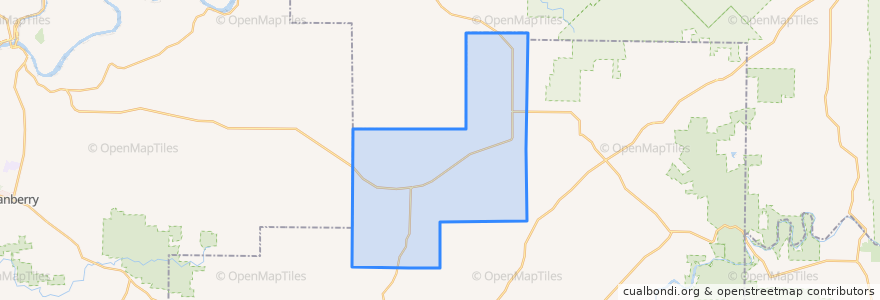 Mapa de ubicacion de Washington Township.