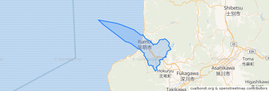 Mapa de ubicacion de Rumoi.