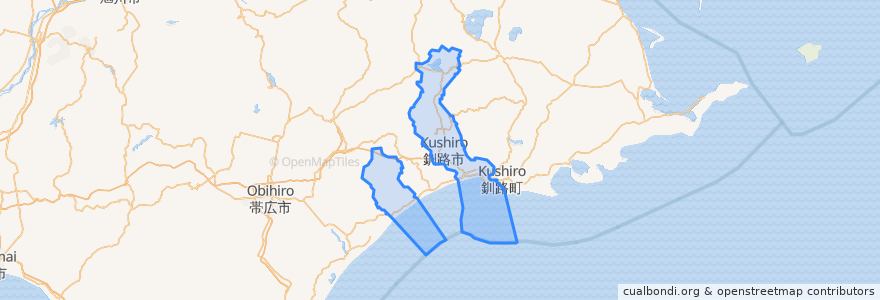 Mapa de ubicacion de Kushiro.