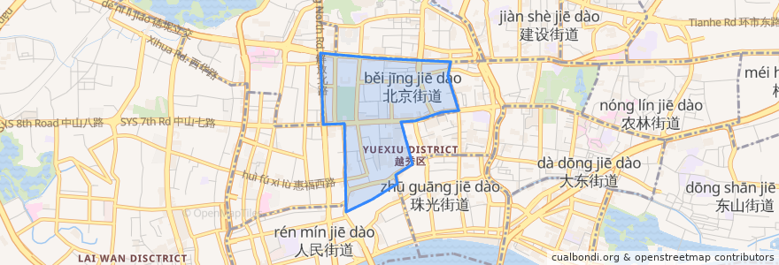 Mapa de ubicacion de 北京街道.