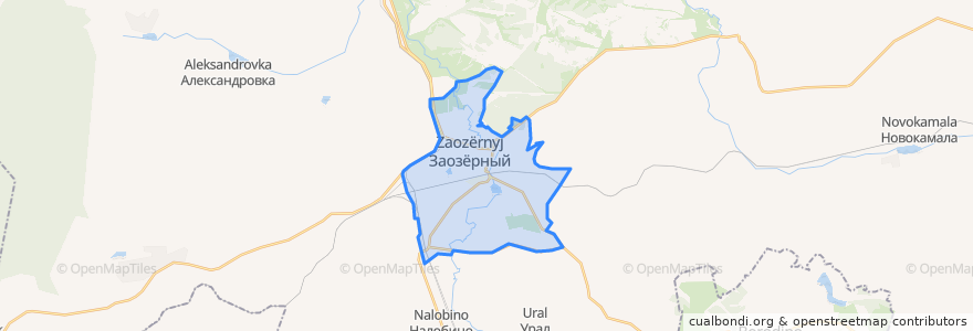 Mapa de ubicacion de городское поселение Заозёрный.