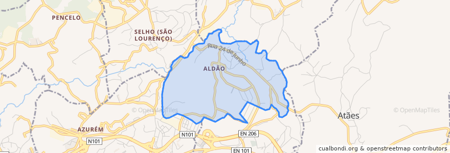 Mapa de ubicacion de Aldão.