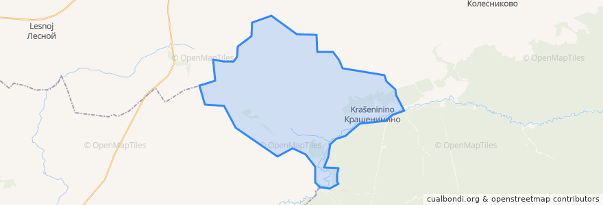 Mapa de ubicacion de Крашенининское сельское поселение.