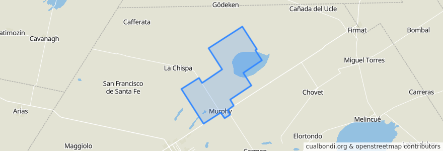 Mapa de ubicacion de Municipio de Murphy.