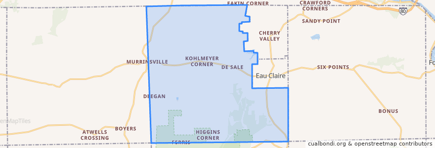 Mapa de ubicacion de Venango Township.