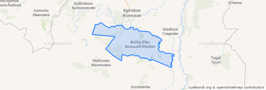 Mapa de ubicacion de Большеильбинский сельсовет.