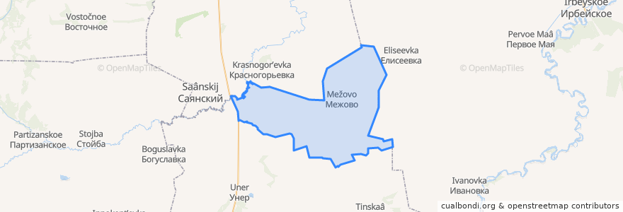 Mapa de ubicacion de Межовский сельсовет.