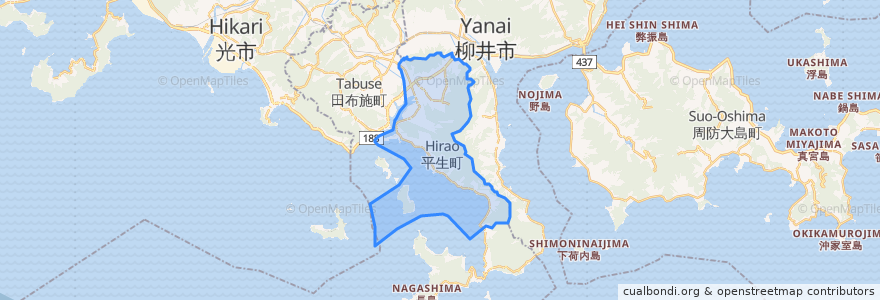 Mapa de ubicacion de 平生町.