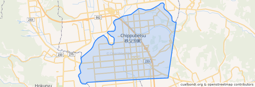 Mapa de ubicacion de 秩父別町.