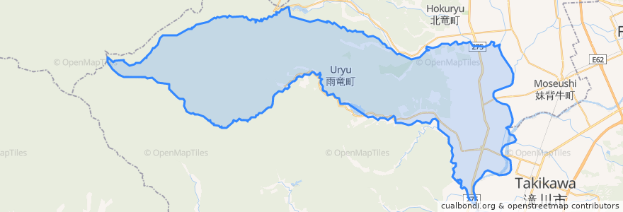 Mapa de ubicacion de Урю.