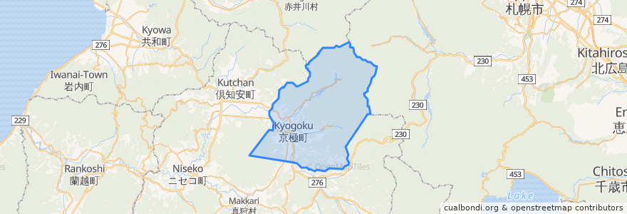 Mapa de ubicacion de Kyōgoku.